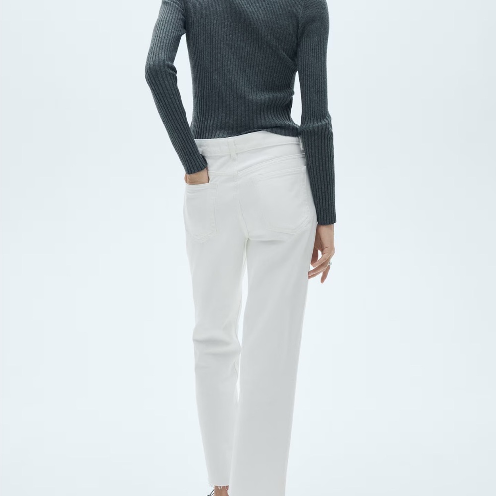 Mango BLANCA STRAIGHT-FIT CROPPED JEANS